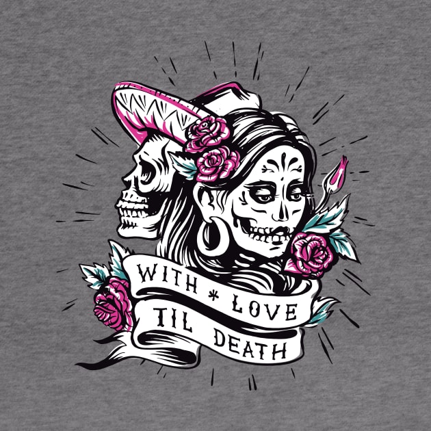 With Love Till Death // Beautiful Day of the Dead Woman by SLAG_Creative